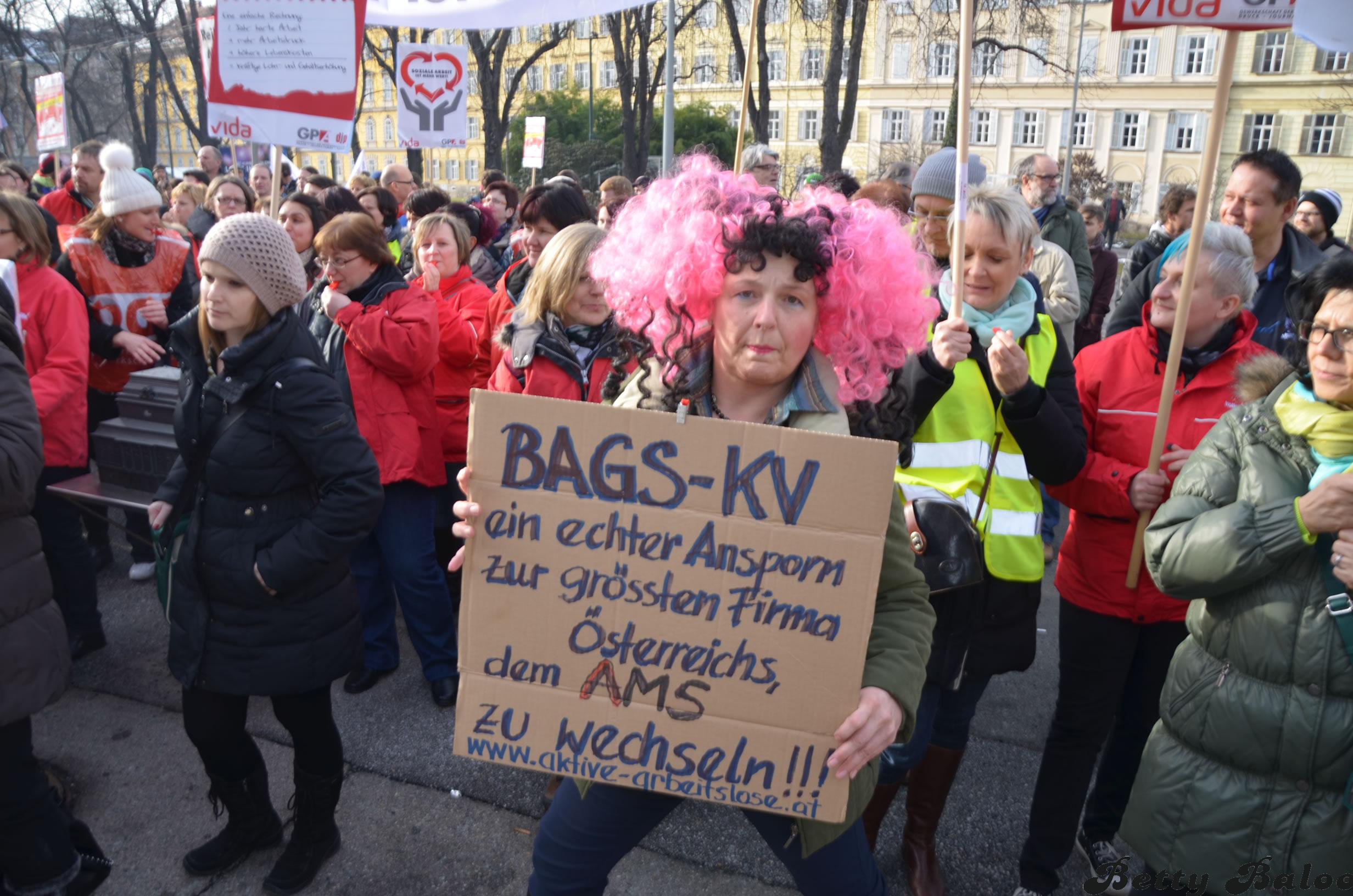 Betty Baloo bei BAGS-KV-Demo 2013 in Graz