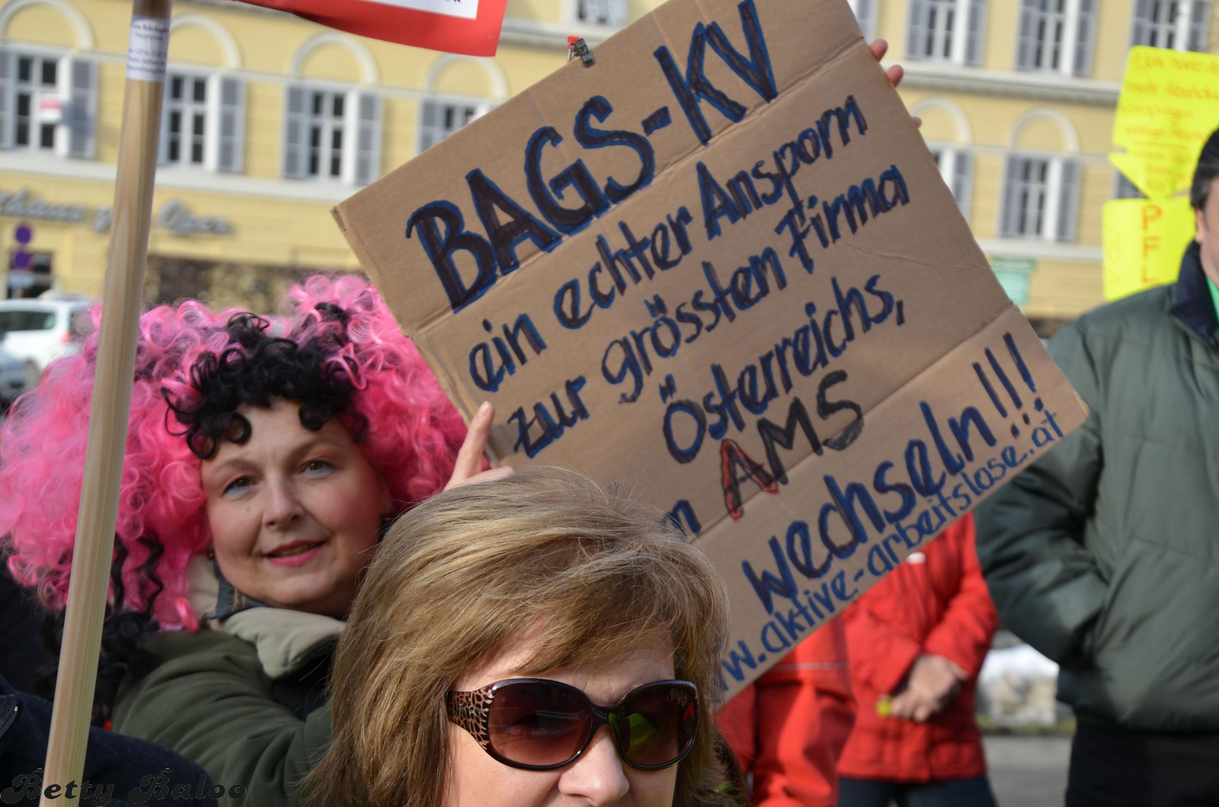 Betty Baloo bei BAGS-KV-Demo 2013 in Graz